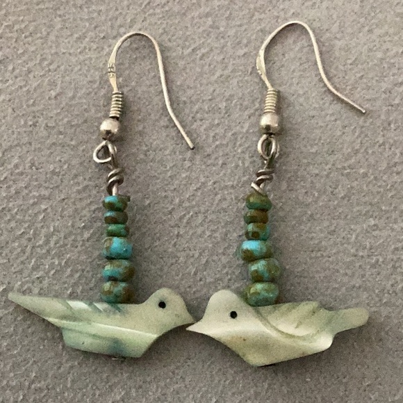 Genuine Stone Beaded Sterling Silver Earring Trio - Picture 3 of 8